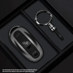 Black Warrior Style TPU Car Key Case Cover for Tesla Key Fob Accessories (Style 3)