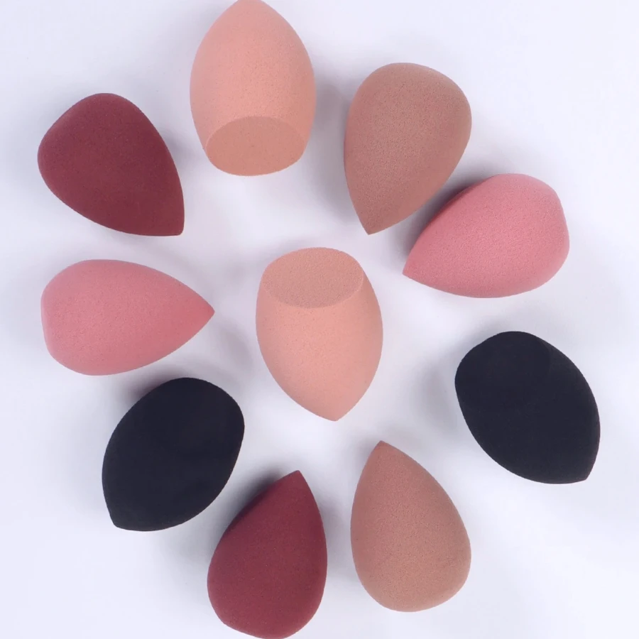 10Pcs Hydrophilic Sponge Set - Latex-Free Mini Blenders for Liquid/Powder Foundation | Travel Size All Skin Types with Case