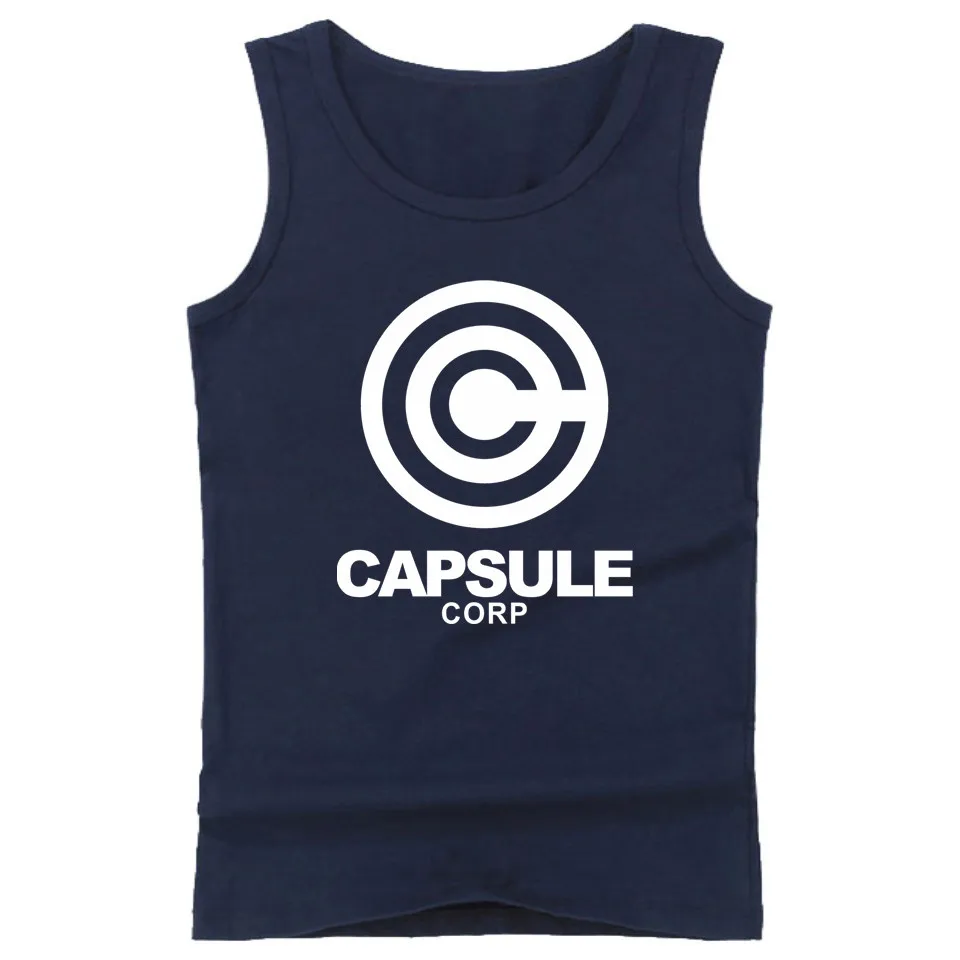 

Anime Capsule Corp Printed Fitness Tank Top Men Summer Vest O neck Casual Sleeveless Shirt Design Bodybuilding Tank Top Clothing