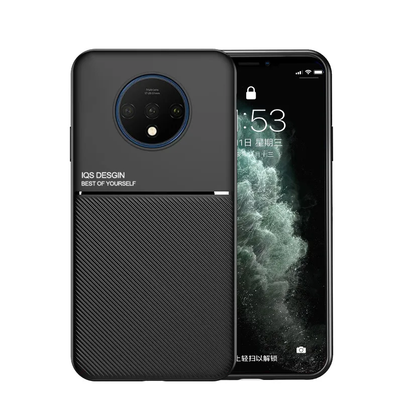 For Oneplus 7T Pro Case Luxury Magnetic Car Plate Cover For One plus 7 7 T  8 Pro Oneplus7T PU Leather Soft Coque Capa Fundas 4