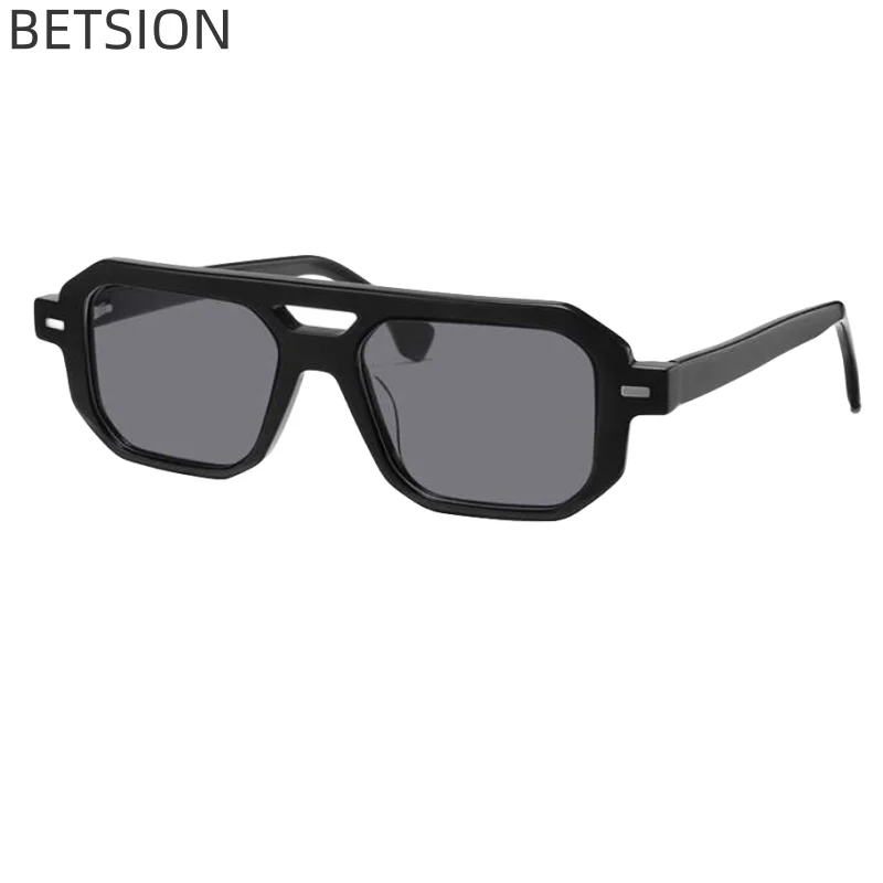 

BETSION Hand Made Acetate Sun Glasses for Men Reading Book Optical Eyeglasses Outdoor Driving Square Custome Sunglasses Women