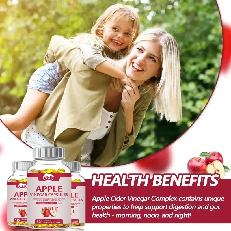 YUXITMinch Apple Cider Vinegar Capsules Max 400mg Natural Raw with Cinnamon Ginger & Cayenne Pepper Detox Vitamin C Supplement