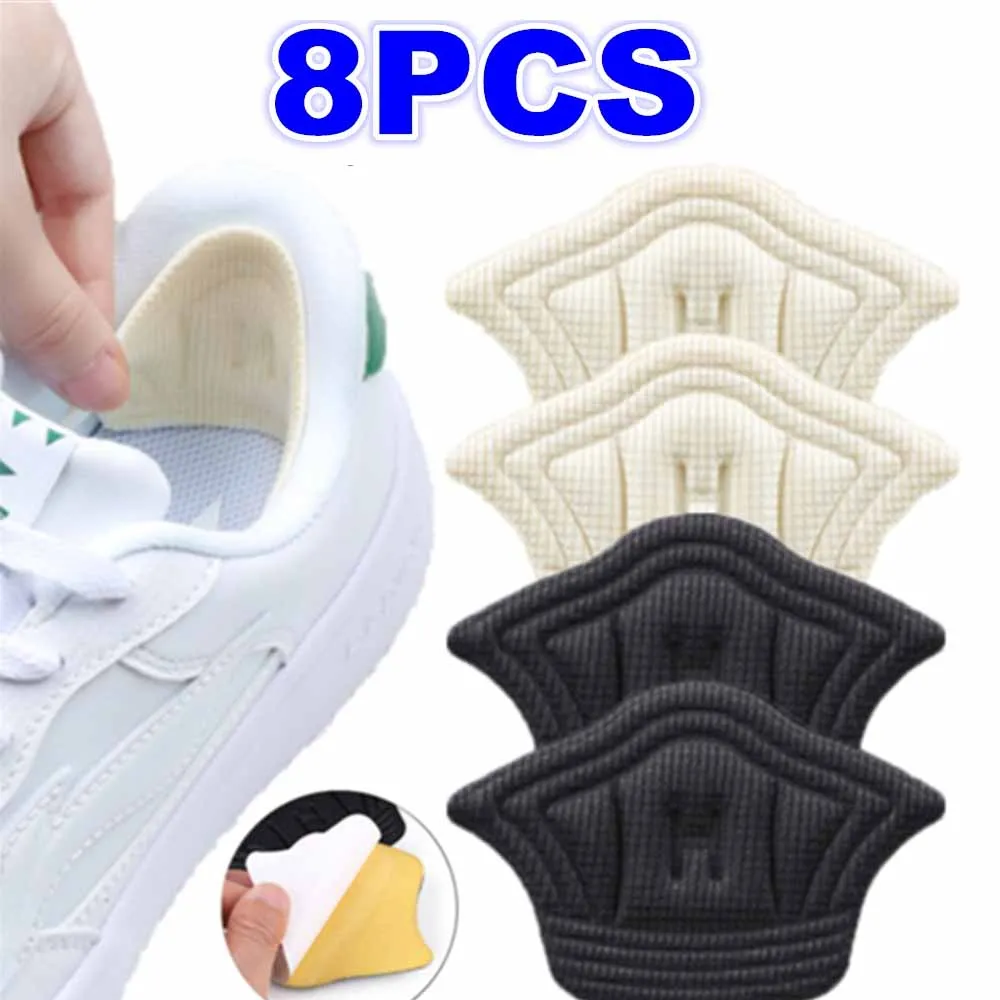 

8Pcs Insoles Patch Heel Pads for Sport Shoes Back Sticker Adjustable Size Antiwear Feet Pad Cushion Pain Relief Insert Insole