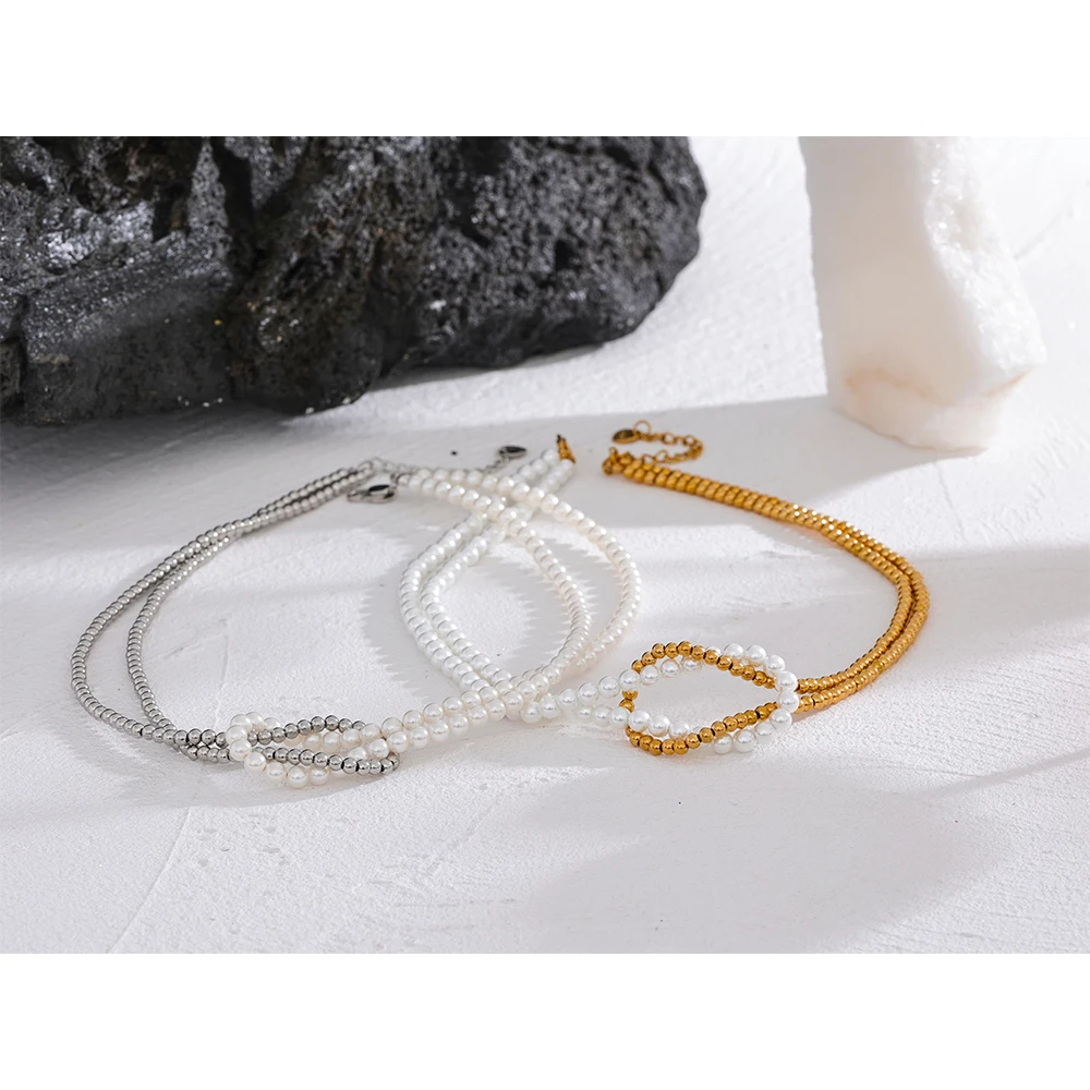 Yhpup Necklace Handmade Chain Knot for Women