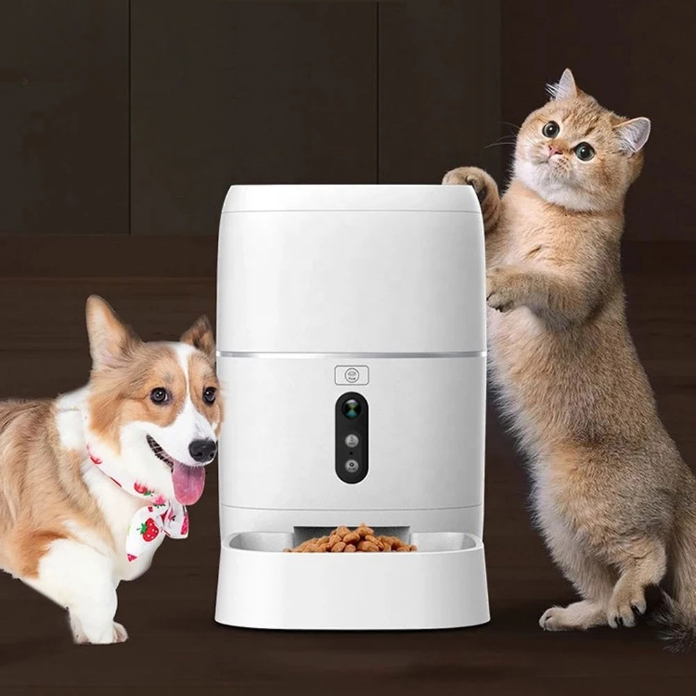 

2023, умное удаленное устройство, Wi-Fi, автоматическая кормушка для домашних животных, для кошек и собак с монитором камеры PST-FD-BL4