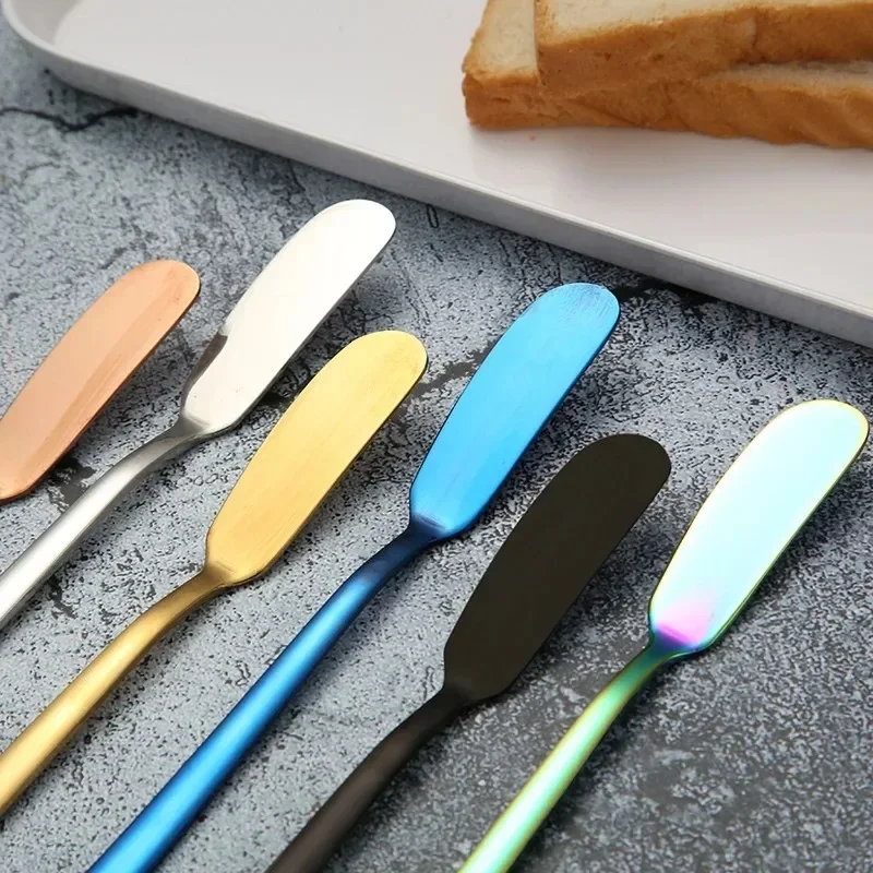 Stainless Steel Long Handle Butter Knife Jam Knife Butter Spatula Cream Piping Multipurpose Western Tableware Kitchen Tool