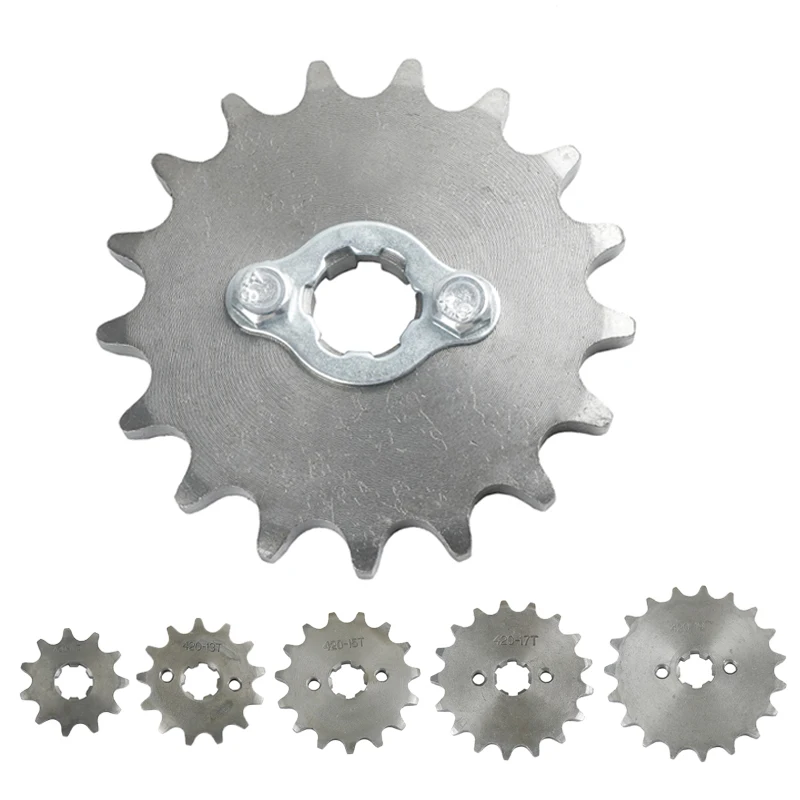 Front Engine Toothed Sprocket 420 &times; 17mm 20mm 10t-19T With Fixed Plate Lock