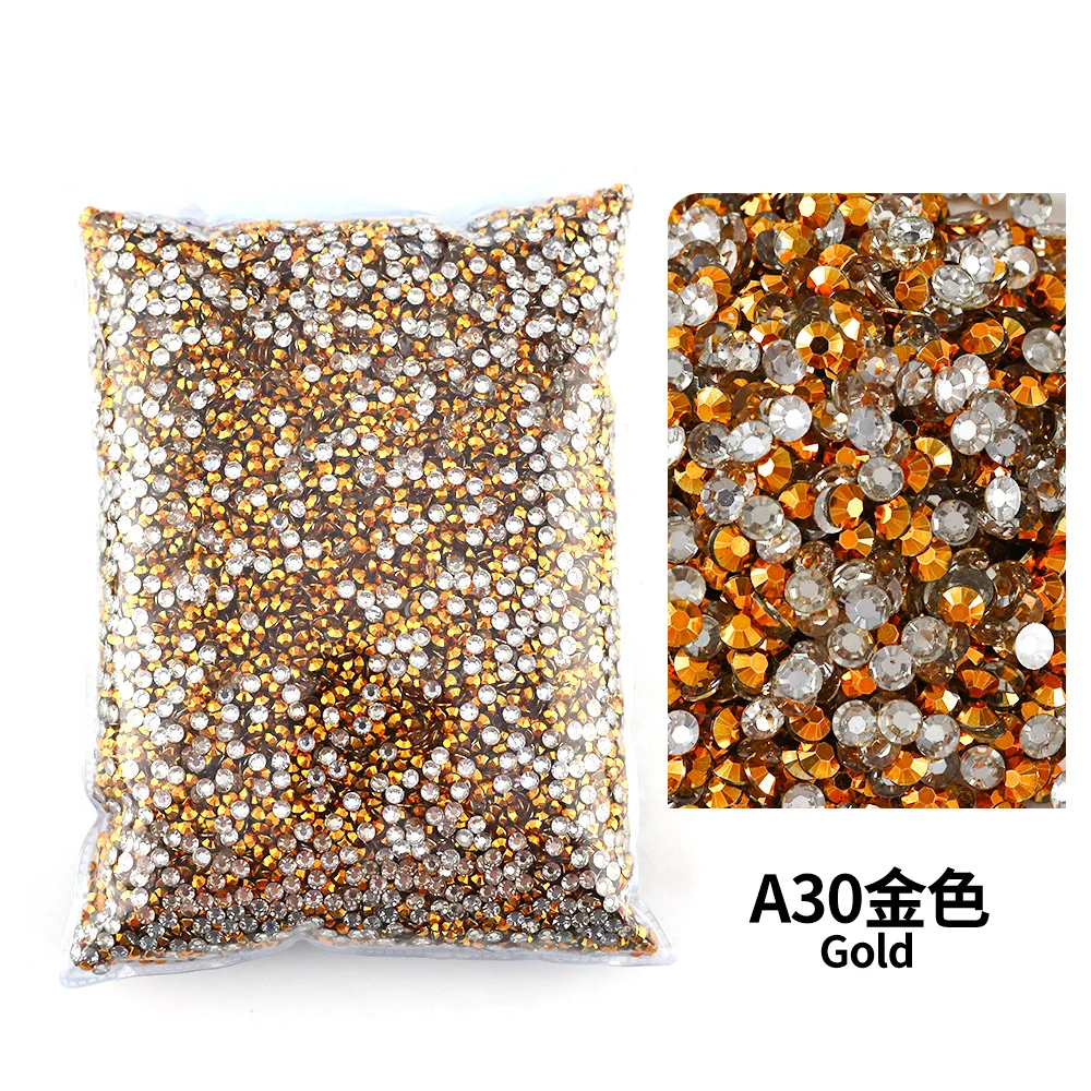 Colorful AB Transparent Resin Rhinestone FlatBacks for Nail Art and Garment Decoration - Bulk Wholesale