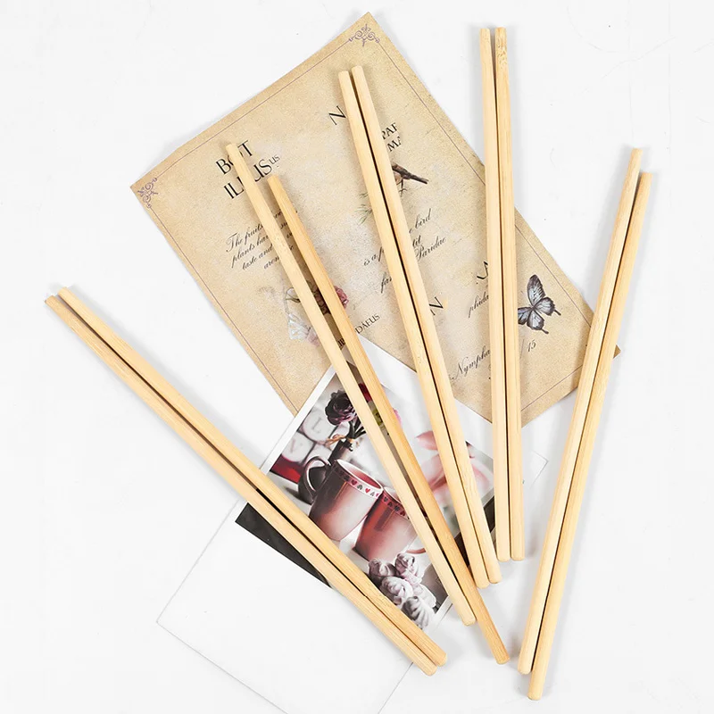 10 Pairs/Set Disposable Bamboo Wooden Chopsticks Individually Packaged Tableware Supplies Travel Portable Flatware Food Stick