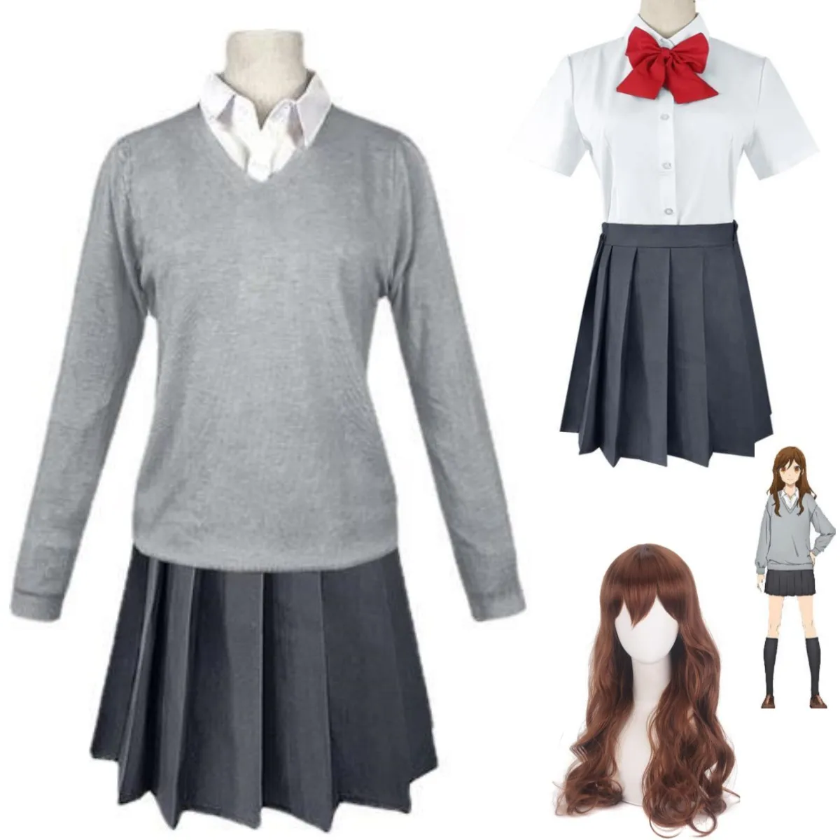 

Anime San Miyamura Kun Hori KyōKo Cosplay Costume Wig Japanese Jk Uniform Skirt Adult Woman Kawaii Christmas Party Suit