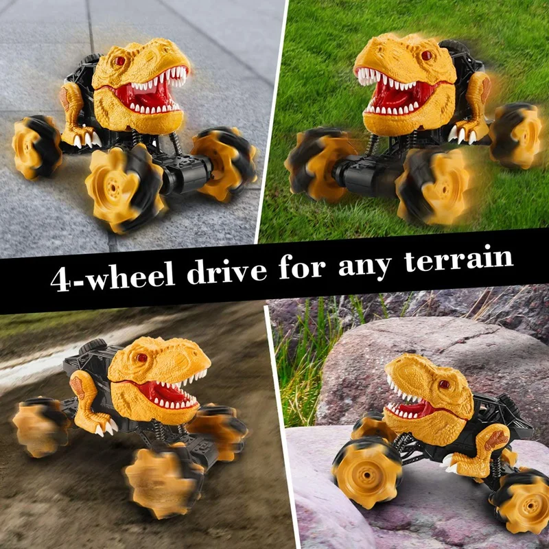 Trucks For Boys Dinosaur Car Toys Remote Control Dinosaur Car With Music And Lights Boys Birthday Gifts 2