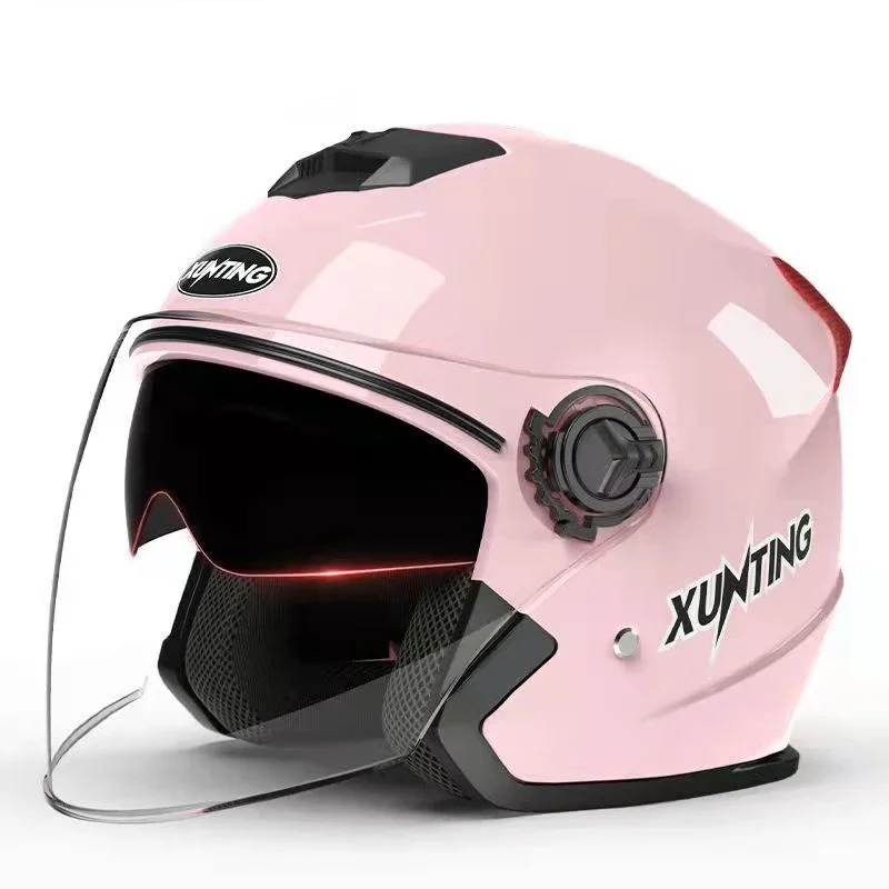 

Мотоциклетный шлем унисекс, дышащий, с двойными линзами, для скутеров, всесезонный