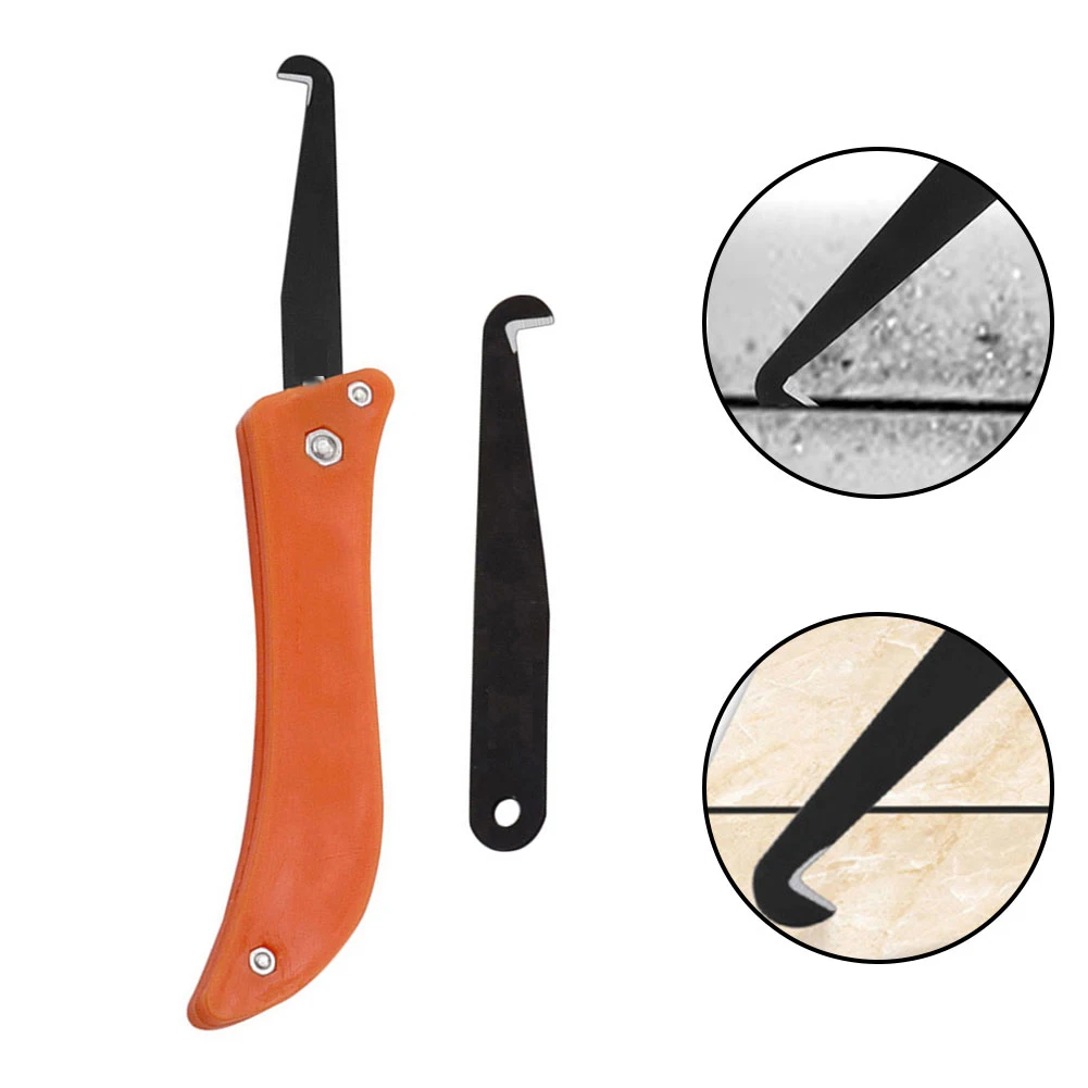 

2Pcs/Set Ceramic Tile Gap Blade Hook Blade Tiles Repair Tool Old Mortar Cleaning Dust Removal Steel Construction Hand Tools