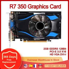 R7 350 Graphics Card 2GB GDDR5 128Bit PCI-E 3.0 X16 HD VGA DVI-I Video Card for AMD Radeon R7350 2G 128 Bit
