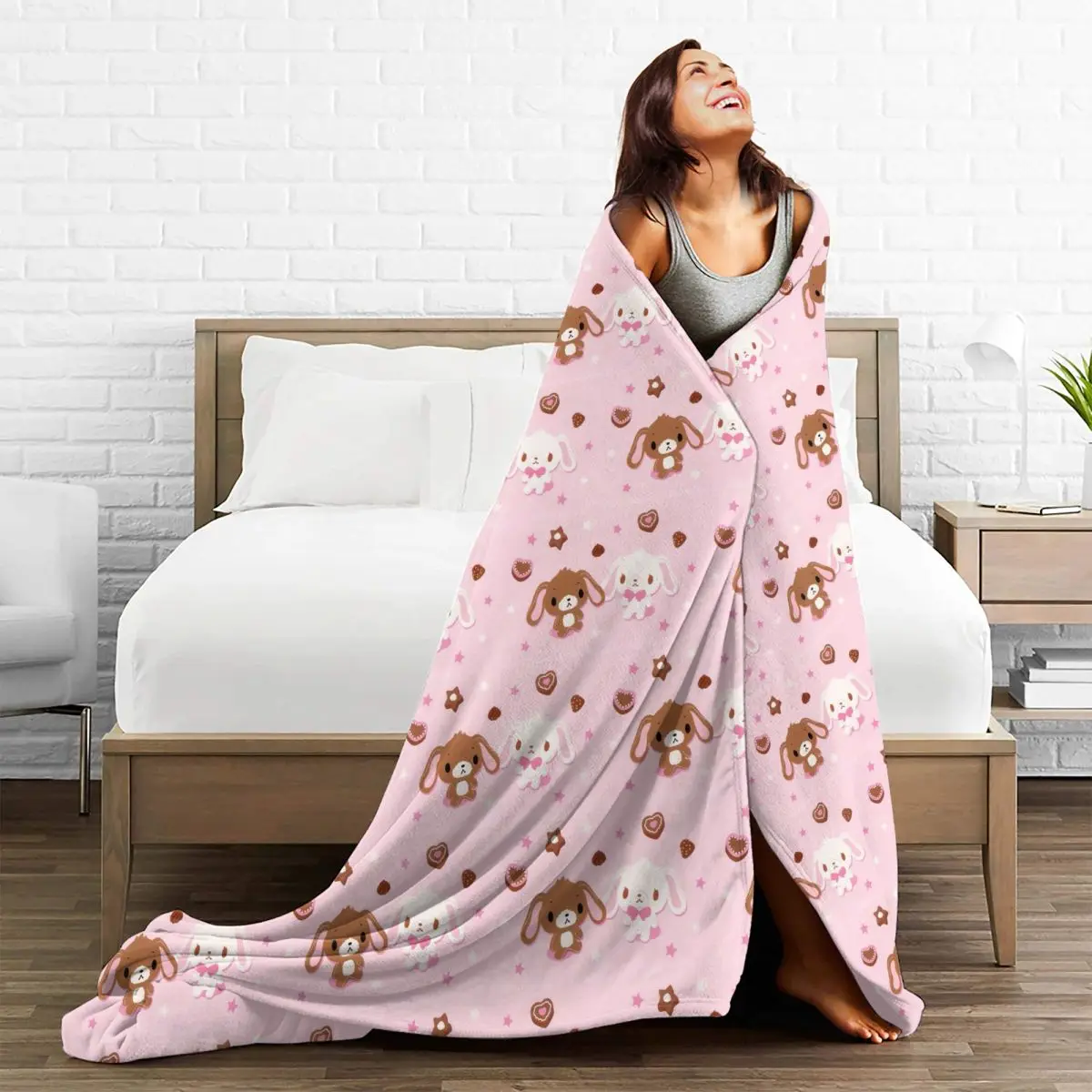 Sugarbunnies Blankets Fleece Super Soft Sofa Throw Blankets For Home Bedroom Travel Throws Bedspread Quilt 5