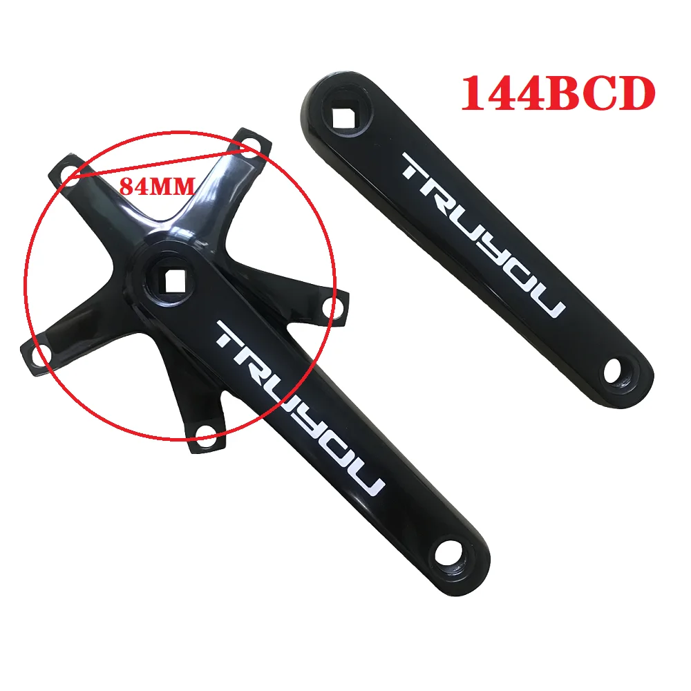 TrackBike144BCDCrankArm5BoltsAluminumAlloyFixedGearBicycle