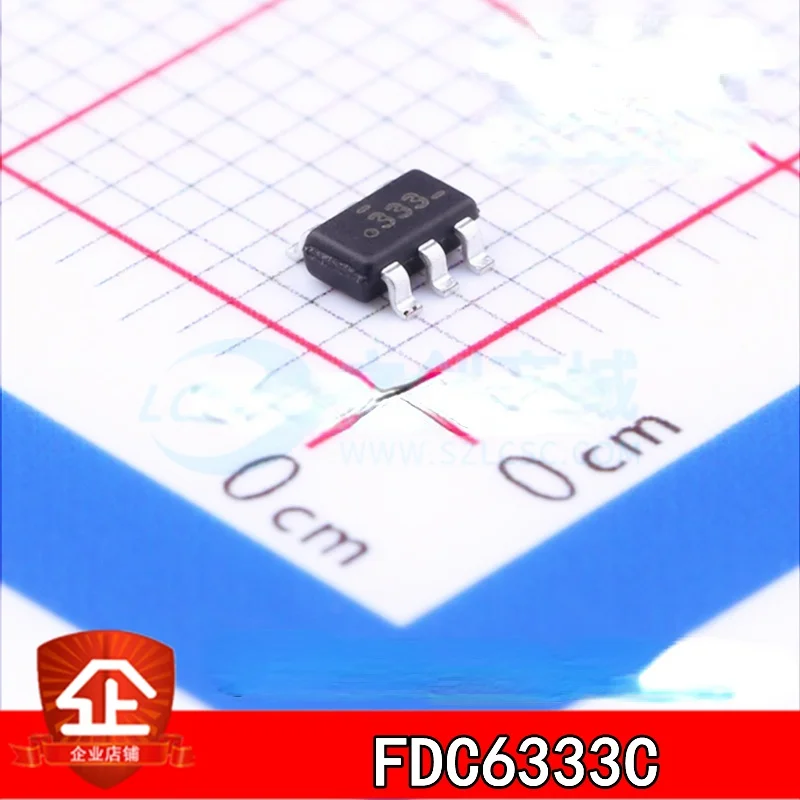 

10pcs New and original FDC6333C SOT23-6 Screen printing:333 Commonly used power supply chip LCD FDC6333C SOT23-6 333