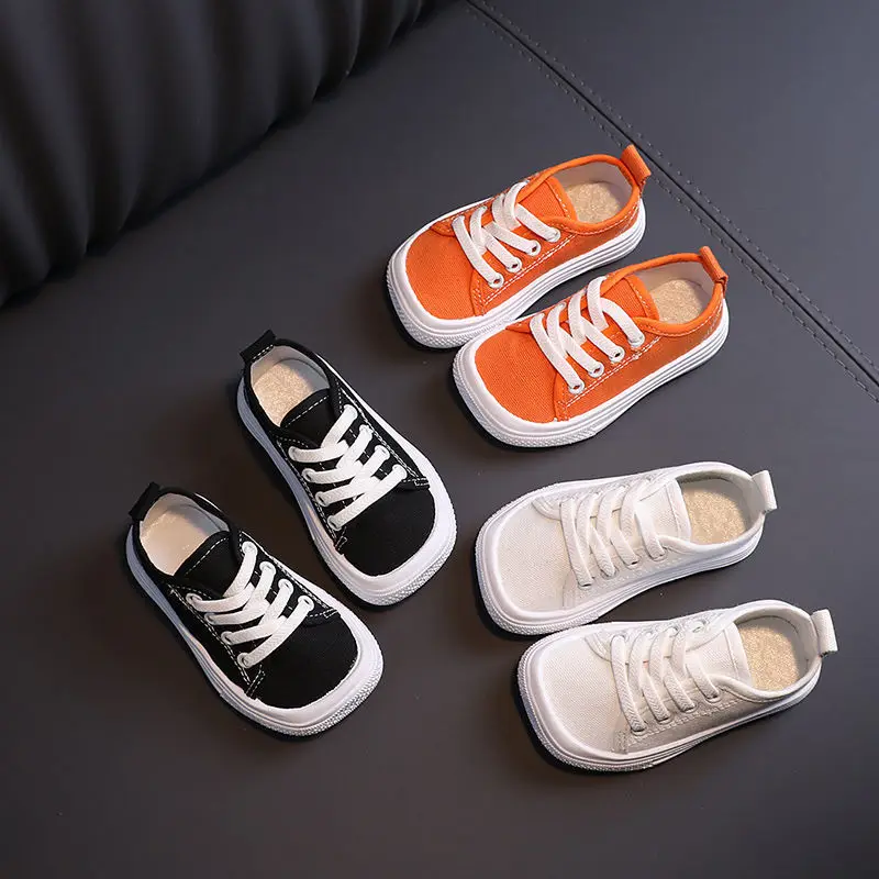 New Children Casual Shoes Mango Head Ugly Cute Solid Color Canvas Shoes for Girls Running Student Board Kids Shoes