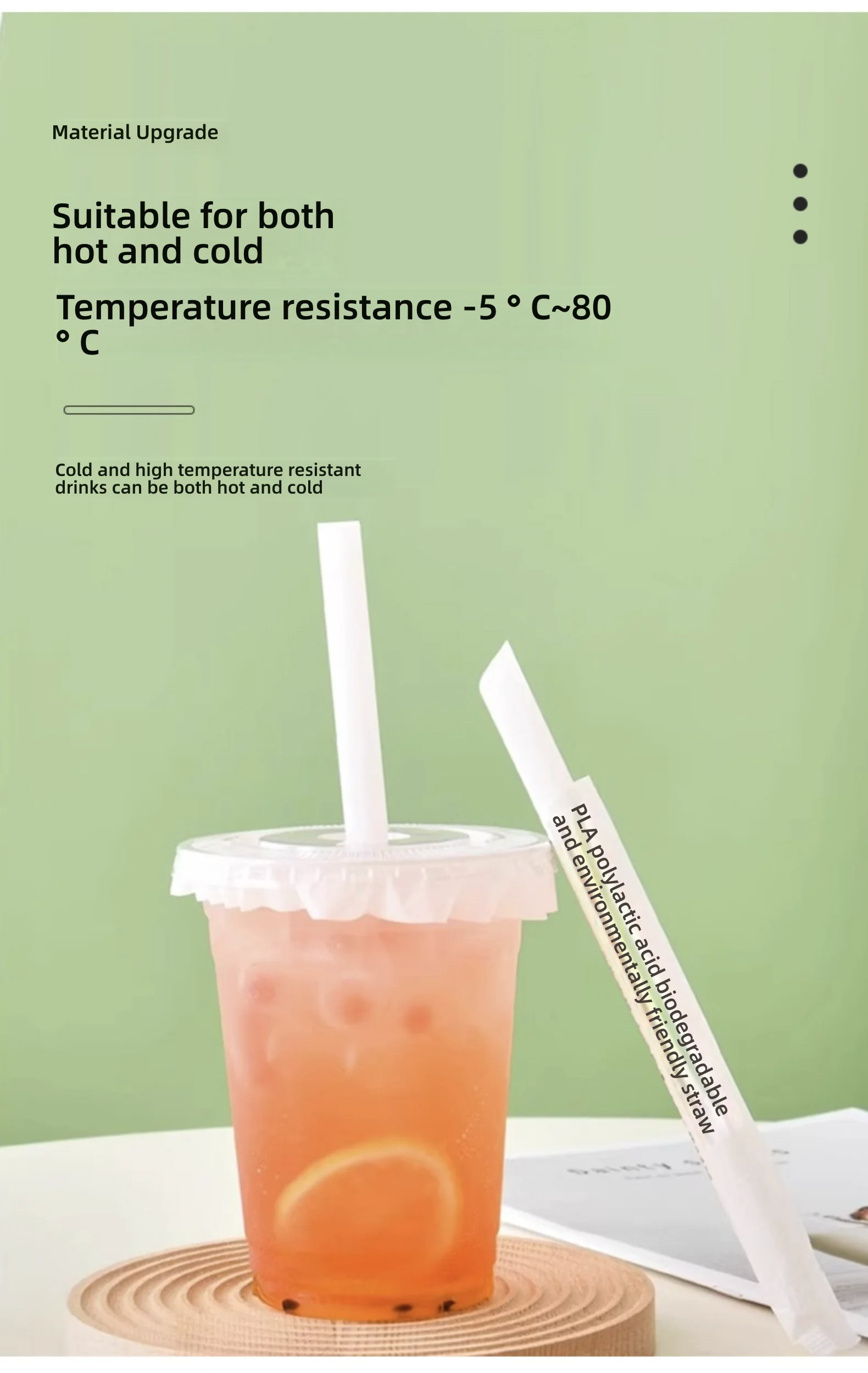 Wholesale Disposable PLA Milk Tea Straws – Flexible, large straight tube straws perfect... - SKU DPS22557 - UGI Packaging