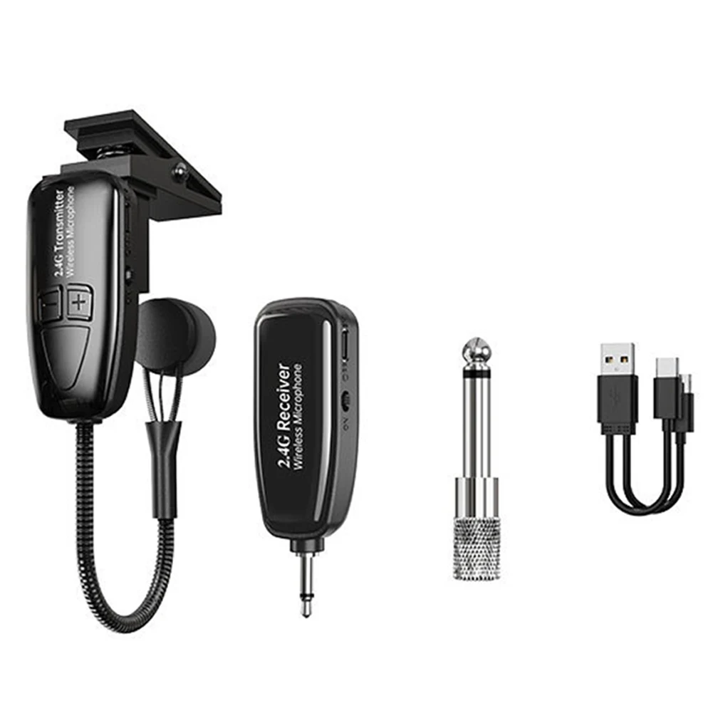 2.4G 무선 라발리에 마이크, 플러그 앤 플레이, 클립온 라펠 콘덴서 마이크, 트럼펫, 트럼펫에 적합