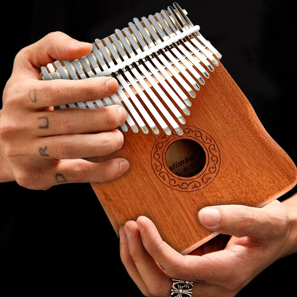Wooden Kalimba Musical Instrument 8/17/21 Key Finger Thumb Piano Mbira Acacia Gift Beginner Thumb Piano With Accessory