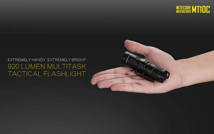 Nitecore-mt10c LED懐中電灯,920ルーメン,懐中電灯,lma1