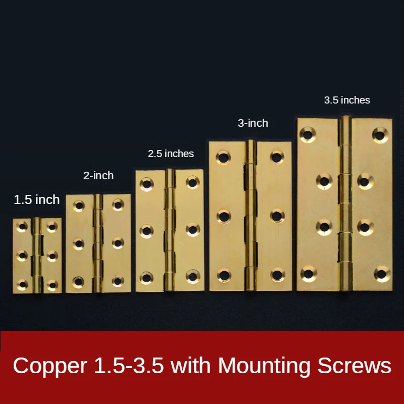 1Pcs Brass Hinges Copper Mini Hinge Jewelry Box Furniture Hardware