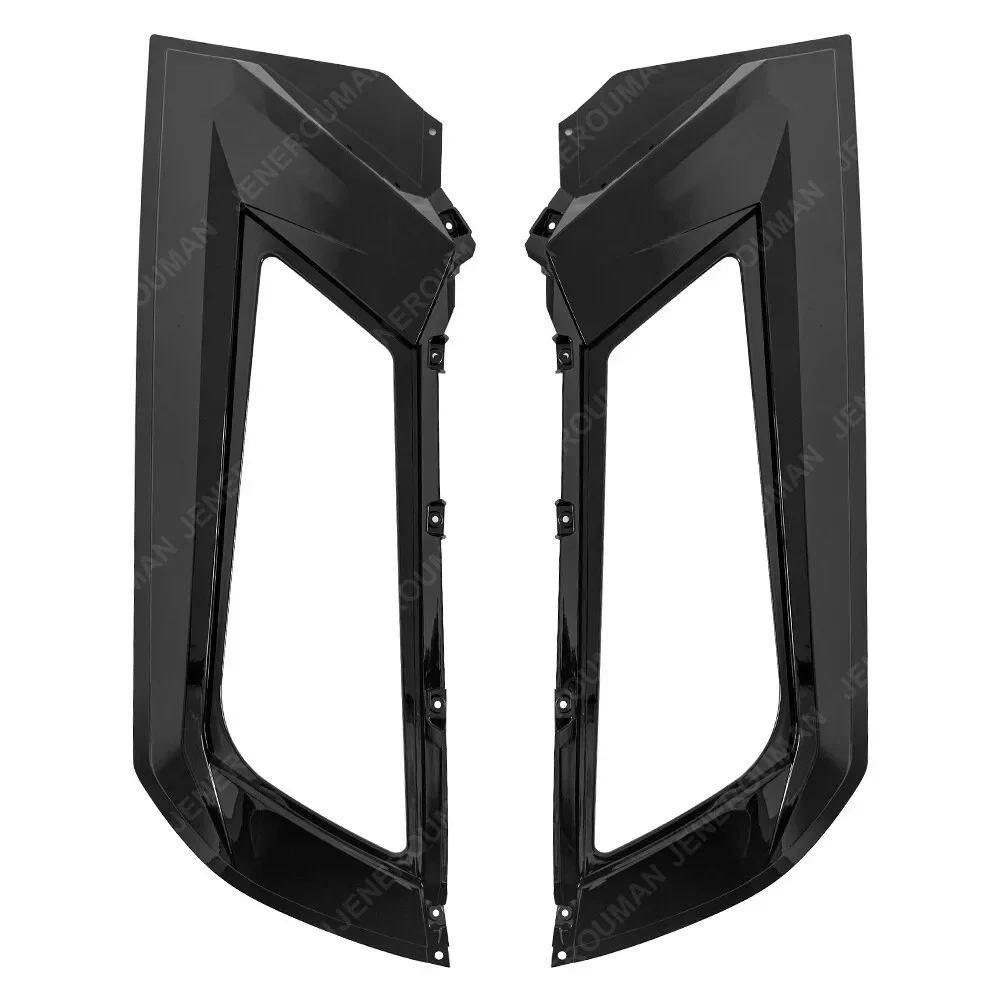 2015-2023 포드 머스탱 리어 자동 윈도우 루버 선쉐이드 벤트 자동차 액세서리 신형 글로시 블랙+페이크 카본 파이버