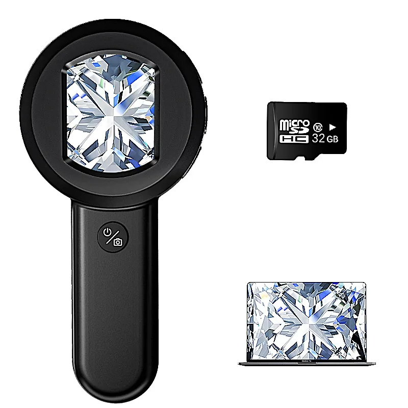 

Идентификация ювелирных изделий ручным электронным увеличительным стеклом с новым цифровым микроскопом