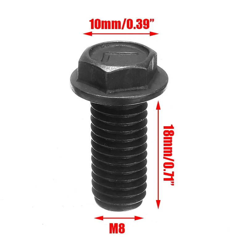 

5Pcs Cutting Machine Saw Blade Screw Bolt M8x18mm Left Hand Thread Hex Flange Anti-thread Screw Pressure Plate Part Accs