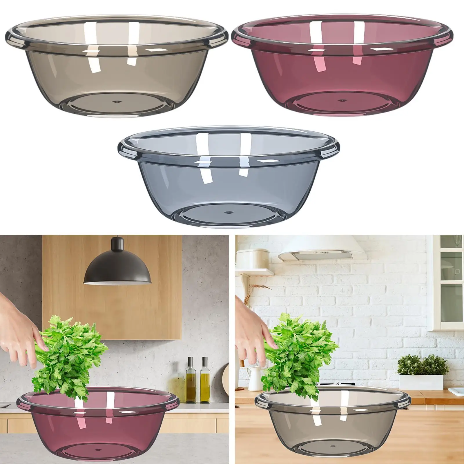Wash Basin Washing Dish Washing up Basin Clear Laundry Basket RV Camping