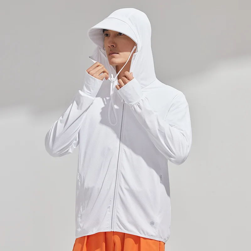 Zip Hoodie Light Hoodie For Summer Summer Men's UPF 50+ Sun