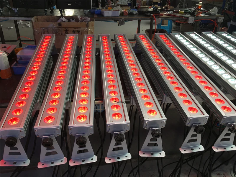 6 pieces  individually control Waterproof 18x18w rgbwa uv dmx wall washer led ig