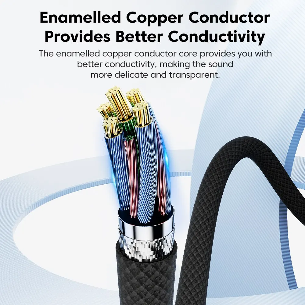 Type C Aux Adapter Durable Nylon Braided Type C Headphone Jack Adapter Gold-Plated 3.5mm Aux Cable for Car/Music/Gaming 0ms Delay Mic & Volume