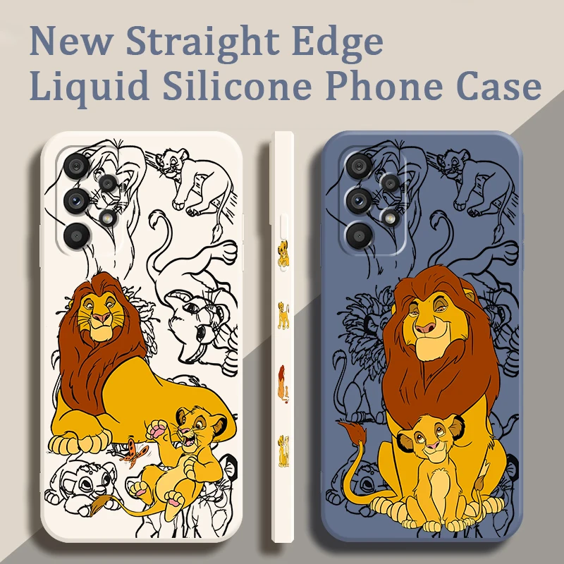 

Lion King Disney Mufasa For Samsung A53 A52 A33 A32 A51 A71 A21S A13 A73 A50 A22 A23 A72 A12 5G Liquid Left Rope Phone Case