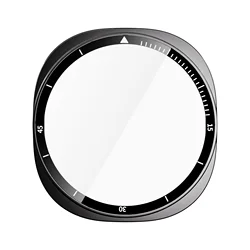 Premium Tempered Glass and PC Protective Watch Case - Full Coverage Bumper Cover for 44mm/40mm Smartwatches (Original Black)