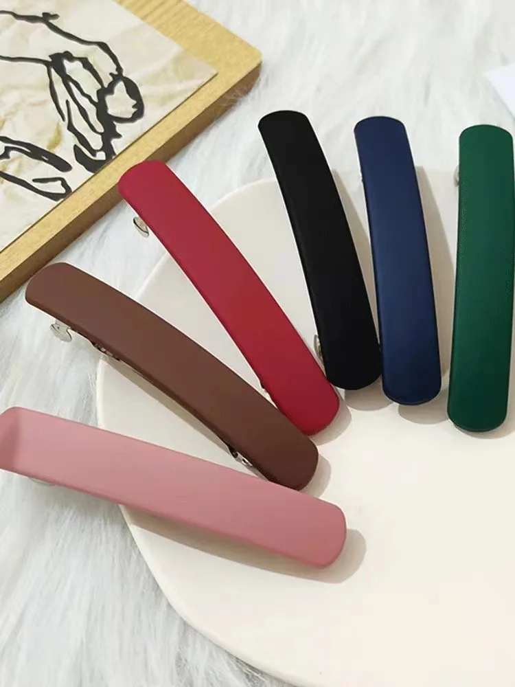Elegante matte haarclip voor dames sterke grip haaraccessoire_voghion.com