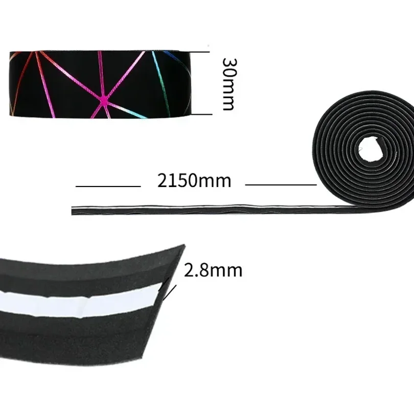 Bicycle Handlebar Tape Colorful Lines Bike Bars PU EVA Anti-slip MTB Mountain Cycling Handlebars Mountain Road Bike Accessories