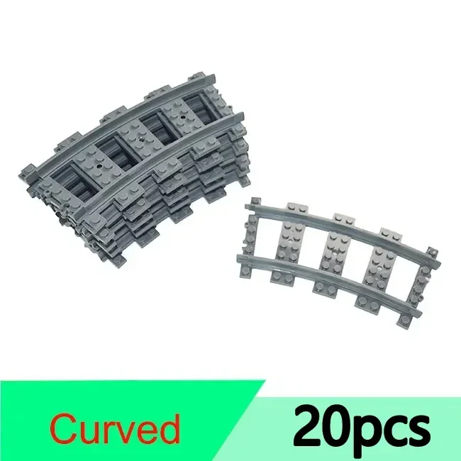 City Train Rail Tracks and Railway Building Block Set - Creative DIY Brick Toys