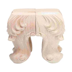 4 Pcs Wooden Decor Dongyang Furniture Supporting Legs Accessories Carved Table Sofa Tea Decorative Wood Feet