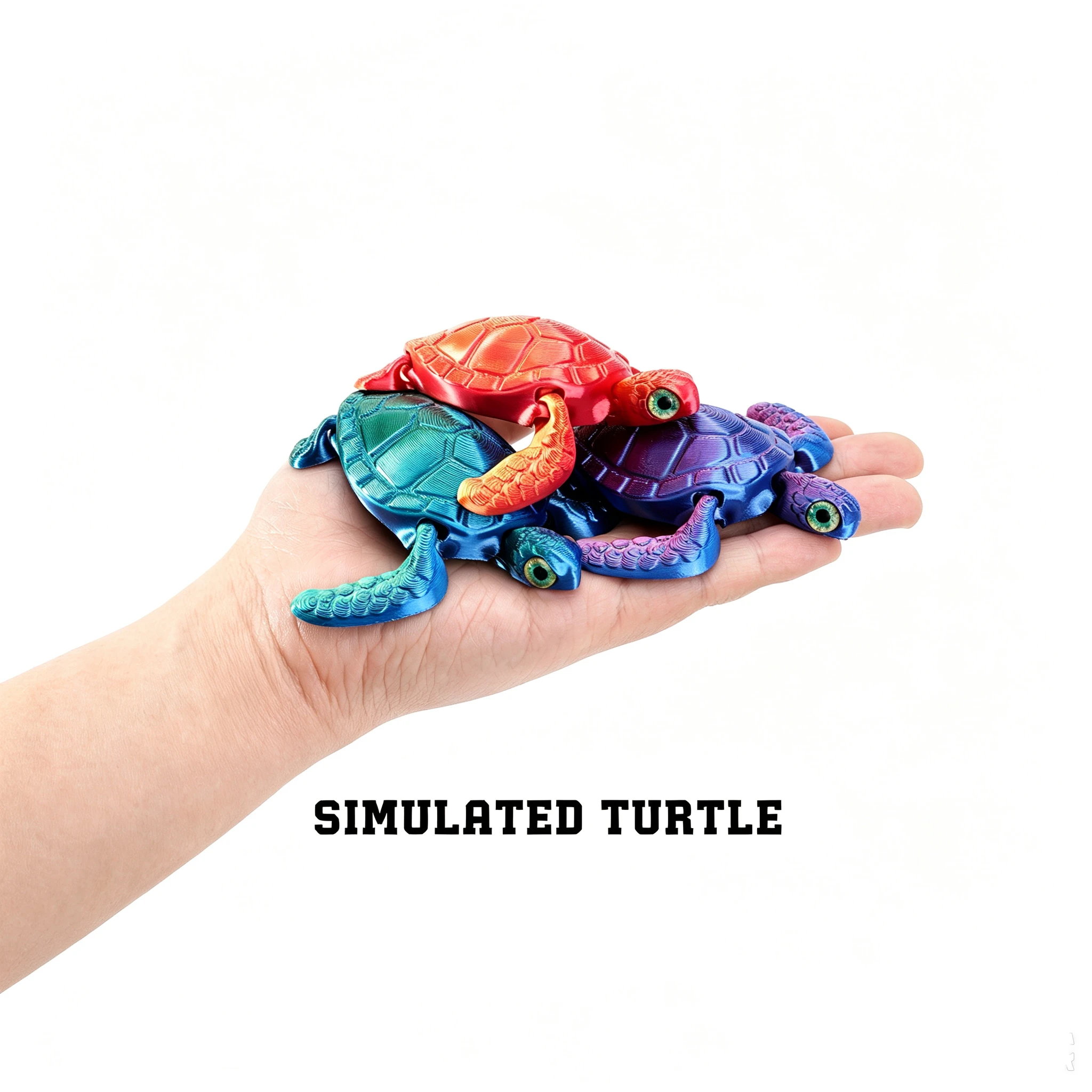 3D Printed Realistic Sea Turtle Ornament - Unique Decorative Piece