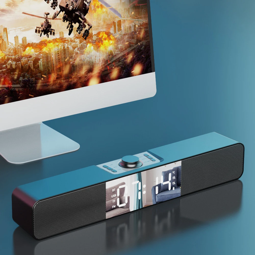 Bluetooth-динамик миниатюрный Беспроводной мультимедийный будильник 4 3-дюймовый IPS