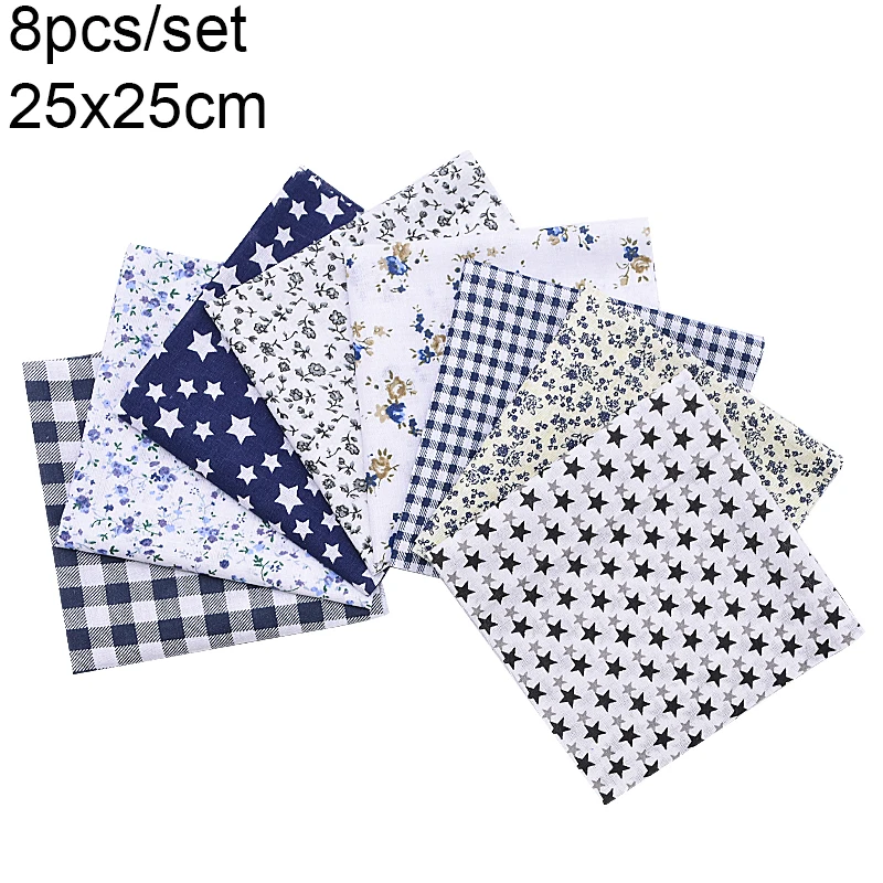8pcs 25x25xm Navy A