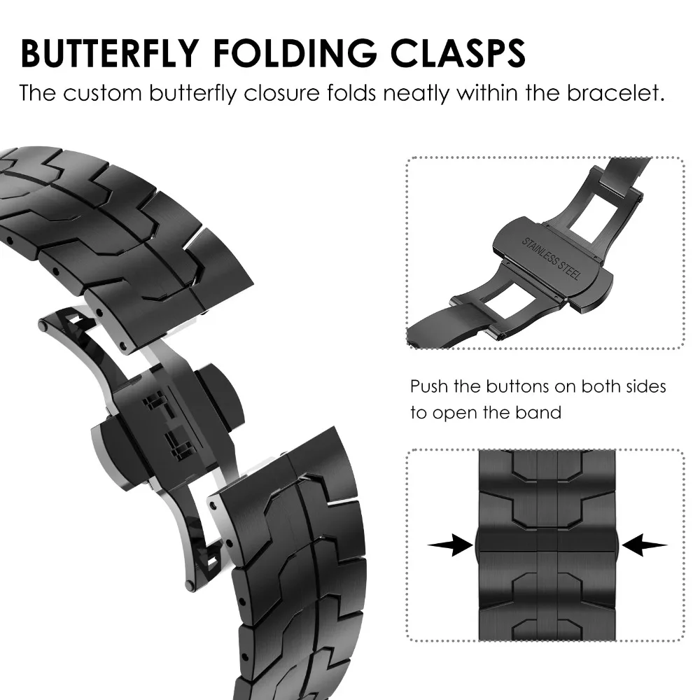 Stainless Steel Metal Watch Strap – Premium Replaceable Wristband