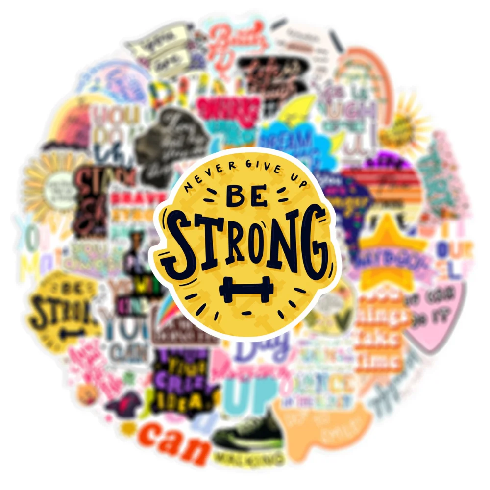 

50 шт мотивационные технические вдохновляющие цитаты "сделай сам" ноутбук учебная комната Скрапбукинг граффити наклейки