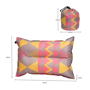 Outdoor Camping Automatic Inflatable Pillow Tent Camping Equipment Leisure Ethnic Style Tent Lunch Break Travel Sleeping Pillow 6
