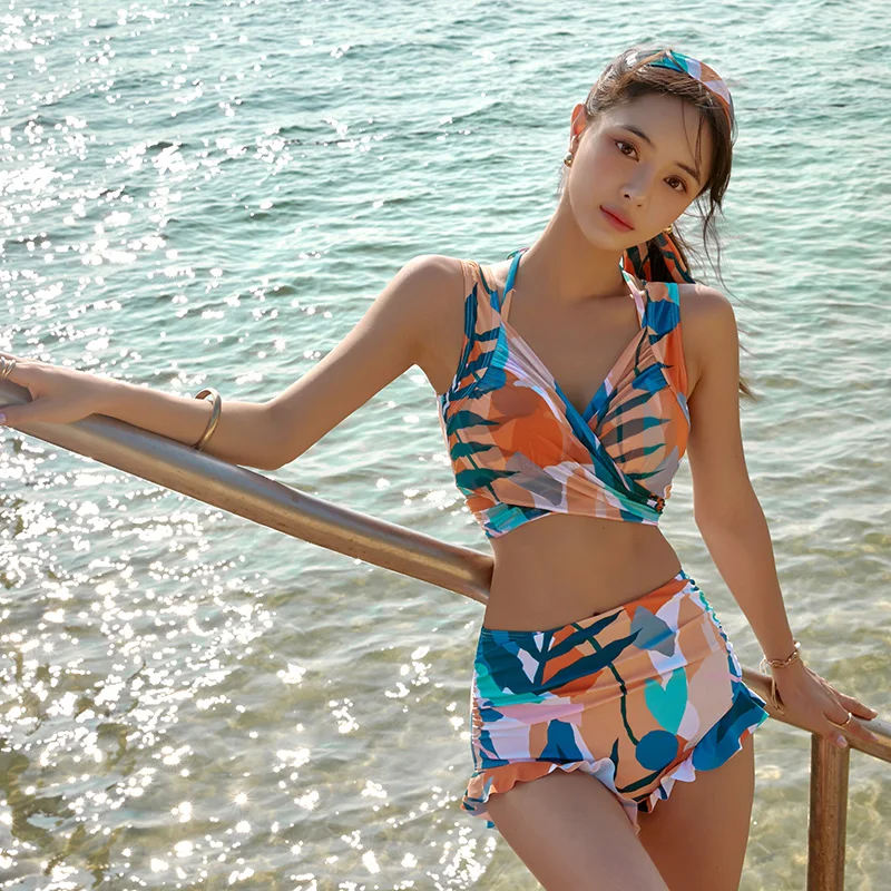 Swimsuit Pieces Bikini Sets Women Swimwear Printed Underwired