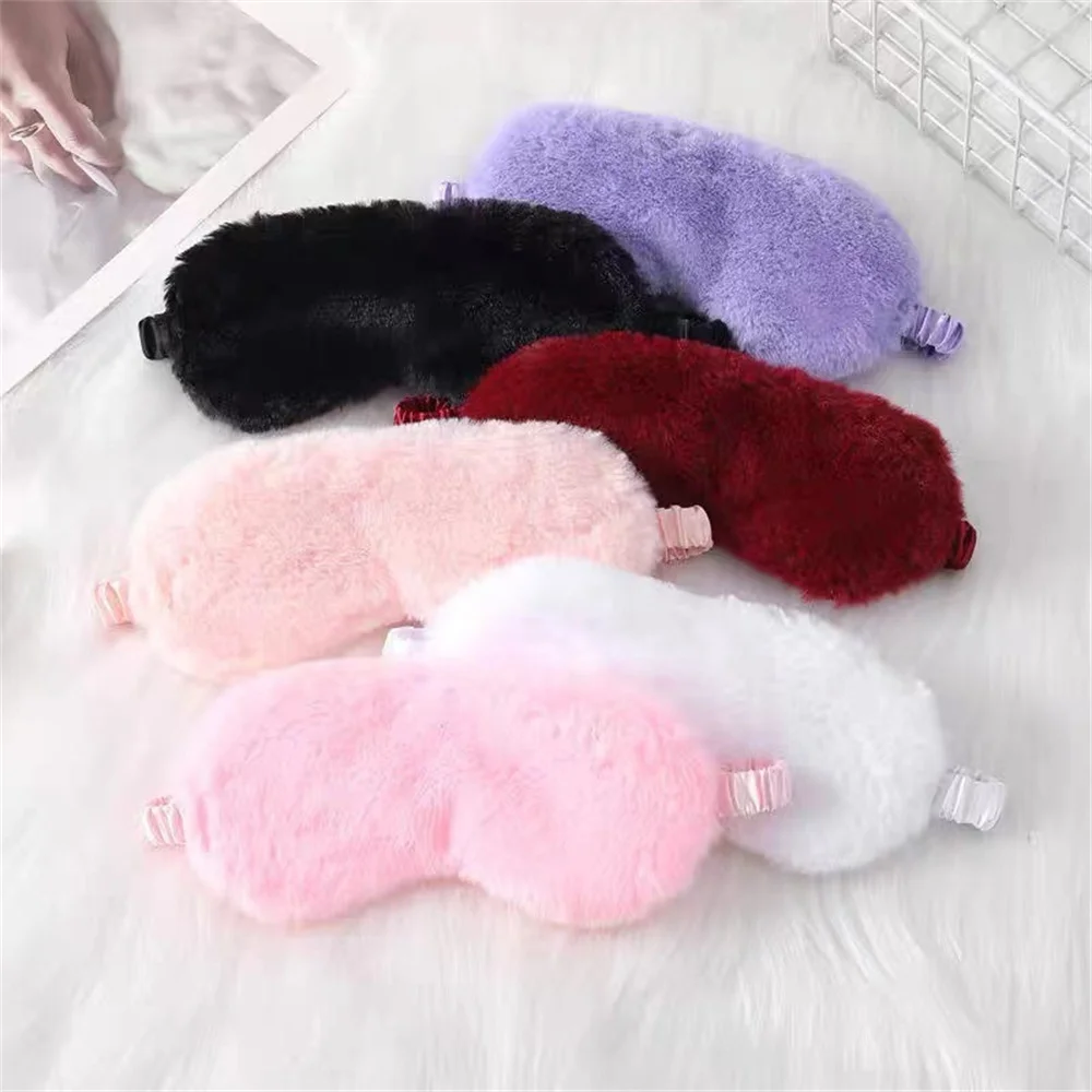 

Sleeping Mask Blindfold Soft Plush Eye Bandage Patches Cover Eyepatch Nap Health Tools Cosplay For Women Men Children Wholesale