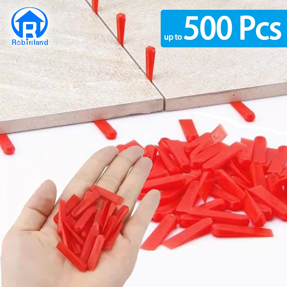 100-500Pcs Reusable Tile Leveling System Spacers Positioning Clips Wedge Wall Floor Ceramic Gap Fixing Construction Tools