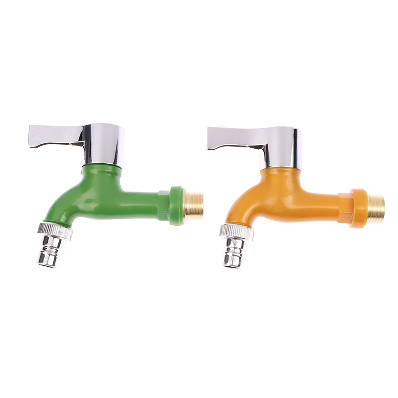 Garden Balcony Water Tap 1/2 Male Thread Washing Machine Faucet Wall Mount Plastic Water Hose Quick Connector